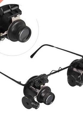 Eye Glasses Loupe Lens LED 20X Magnifier Jeweler Watch RepLo