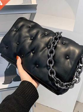 Chain PU Leather Underarm Bag for Women 2021 Branded nding B