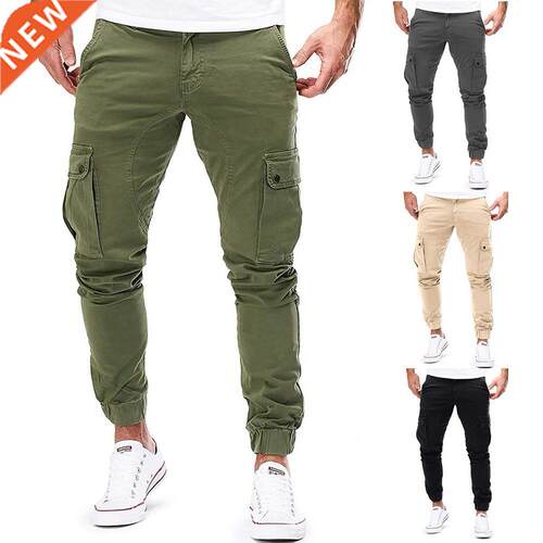 Pants Men Big Pockets Pants Cargo Pants Men woven casual pa