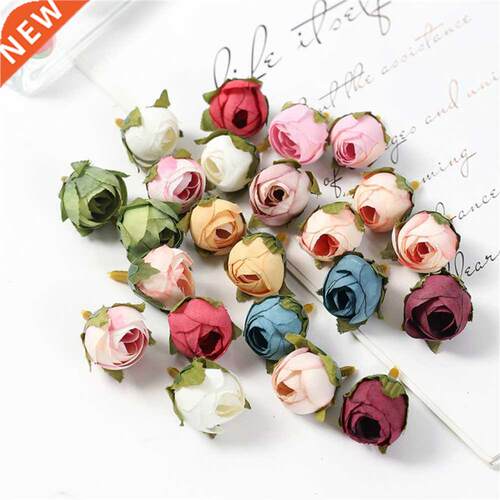 Silk Peony Artificial Rose Fabric Tea Buds Flowers Head For
