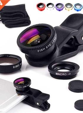 3in1 Fisheye Wide Angle Micro Camera Lens for iPhone Xiaomi