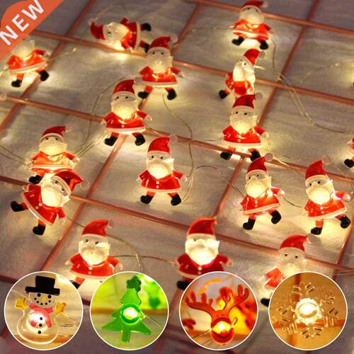 Snowman Christmas Tree LED Garland String Lights Christmas D