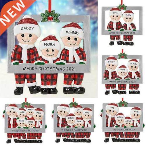 90*70mm Family Christmas Pendant Decor  Personalized Love