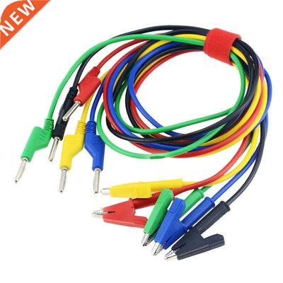 1M 4MM Banana Plug To Alligator Clip Cable Test Line Wire Ca