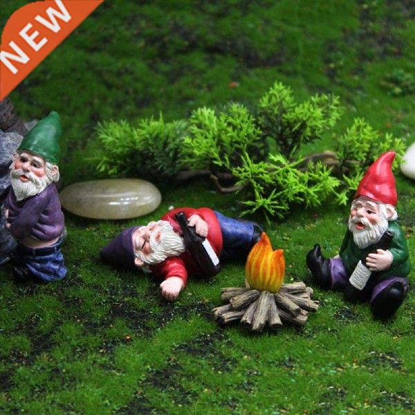 Mini Garden Gnome Statue Miniature Fairy Garden Dwarf图片