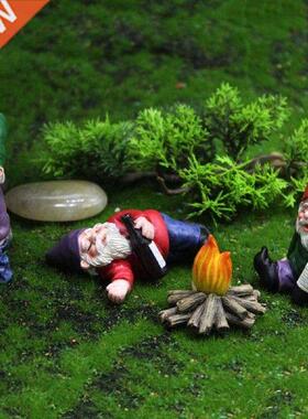 Mini Garden Gnome Statue Miniature Fairy Garden Dwarf