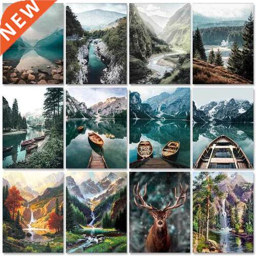Gatyztory Frame  Painting By Numbers River ree Landscape