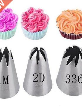 3pcs/set Rose Pastry Nozzles Cake Decorating Tools 1M 2D