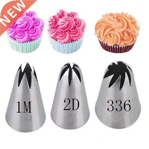 3pcs/set Rose Pastry Nozzles Cake Decorating Tools 1M 2D