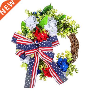 Artificial Hydrangea Wreath American Independence Day/4Th of