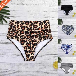 Women Bikini Swimwear Bottoms Plus Size High Bikini String F