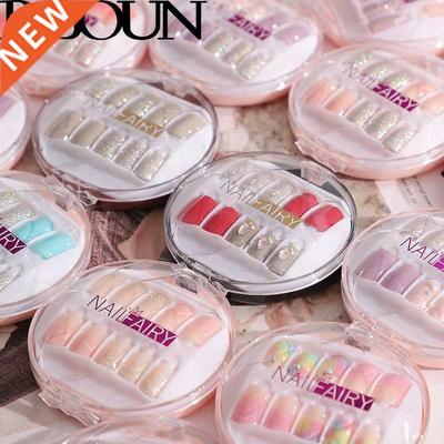 Fake Nails Press Coffin False with Glue Set Packaging Full