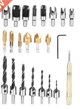 23Pcs Claw-Type Chamfer Drill Bit Hex Set 适用于 Woodworking