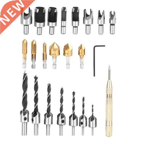 23Pcs Claw-Type Chamfer Drill Bit Hex Set 适用于 Woodworking