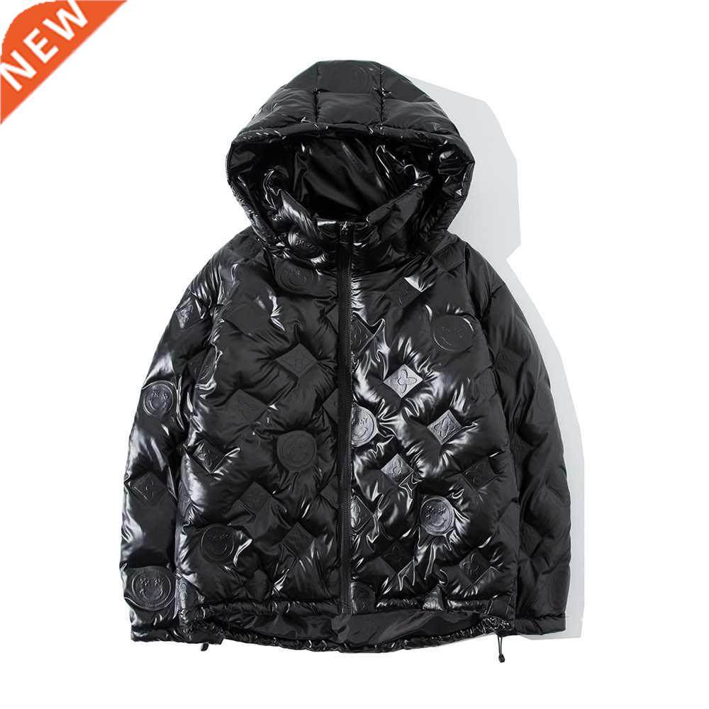Winter Bright Puffer Jacket for Men Faion nds Smiley Embos图片