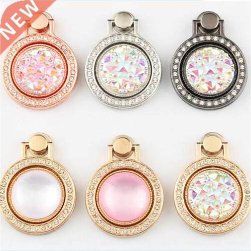 Luxury Diamond Shiny Metal Mobile Phone Ring Stand Stick Soc