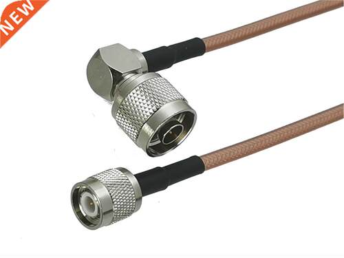 1Pcs RG142 TNC Male Plug to N Male Plug Right angle Connecto