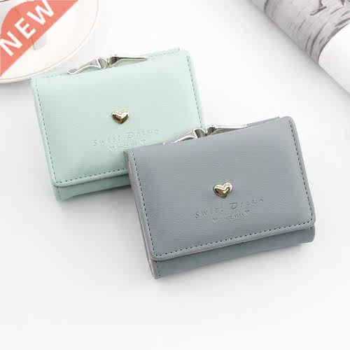 Candy Color Fashion Women Coin Purse Leather Solid Color Vin