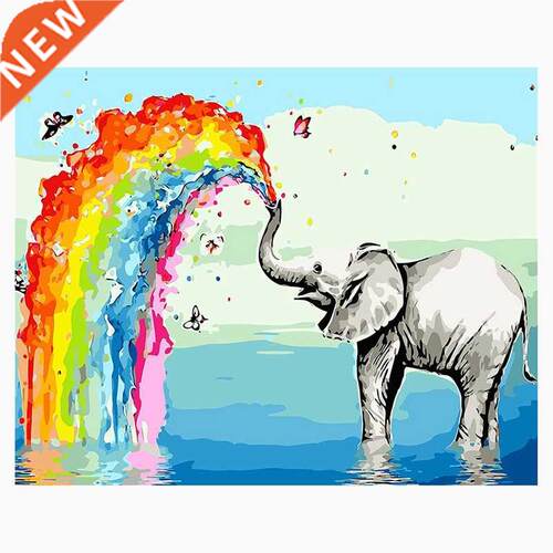 Paint By Numbers Kit For Adults & Kids,Elephant  Pai