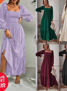 Xs-5xl Plus-sze women's Ruffled fashon dress大码秋季连衣裙