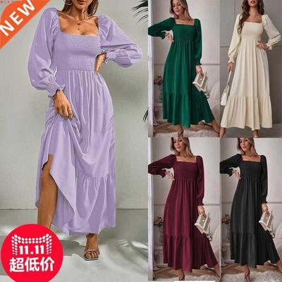 Xs-5xl Plus-sze women's Ruffled fashon dress大码秋季连衣裙