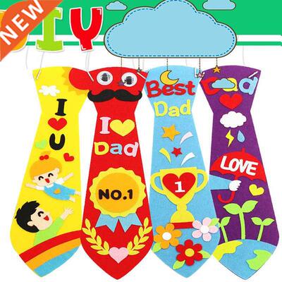 1Pc Kindergarten Lots Arts Crafts DIY Toys Dad Tie Crafts Ki