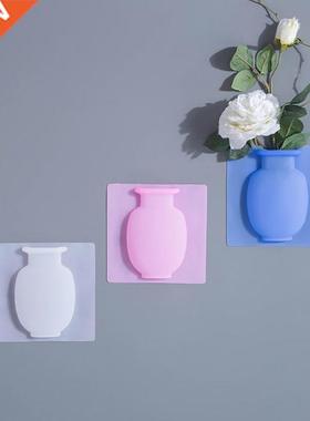Wall Hanging Floret Bottle Silicone Vase Container Magic Sti
