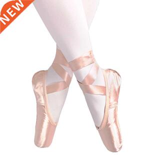 new Adult Kids Ballet Pointe oes nude/Black/Red Satin Girl