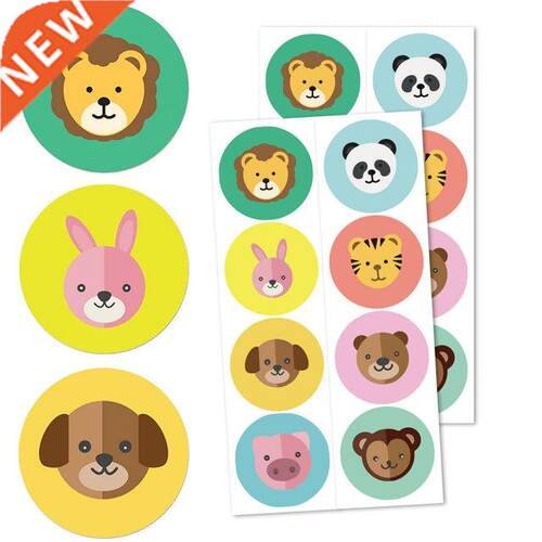40-80PCS Zoo Animals Children Stickers Adhesive Diary Label