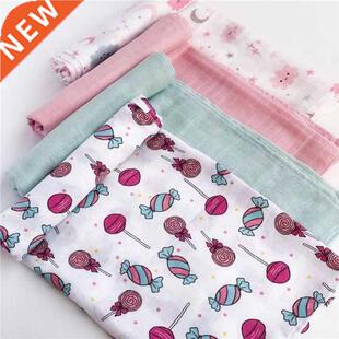120cm*110cm 2 Layer Muslin Blanket Gauze Bamboo Baby Swaddle