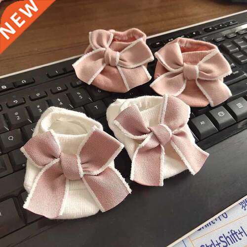 Cute Bowknot Baby Socks Soft Cotton Newborn Girl Short Socks