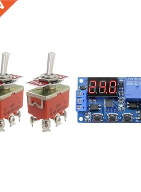 2 Pcs 3 Position DPDT Toggle Switch & 1X with Case 24V L