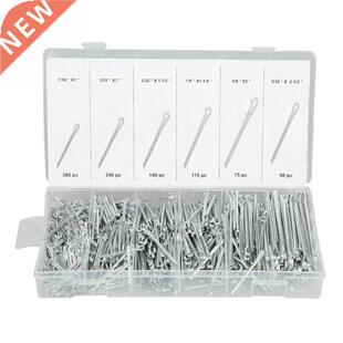 1000pcs 6 Kinds Split Cotter Pins Assortment Fastener Kit Se