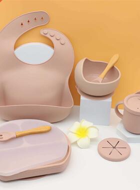 New Baby Silicone Tableware Set Dining Plate With Sucker Ant