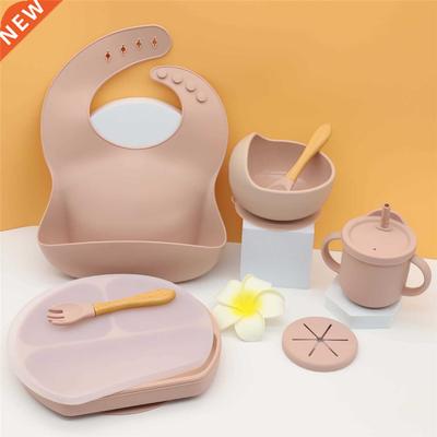 New Baby Silicone Tableware Set Dining Plate With Sucker Ant