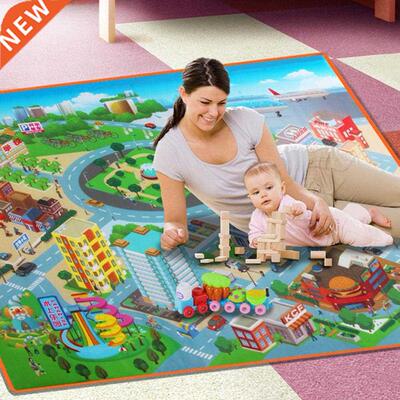 Baby Kids Route Map City Town Cognition Crawling Pad 120CM