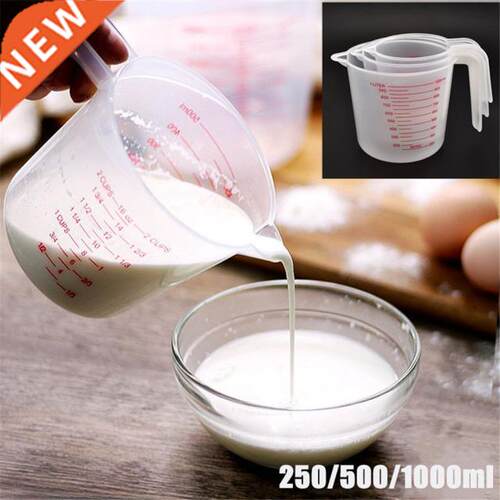 250/500/1000ML Plaic Measuring Cup Jug Pour Spout Surface