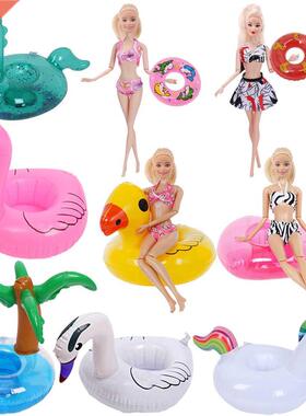 Doll Brbies Swimming Ring Cute Crtoon Infltble Lifebuoy