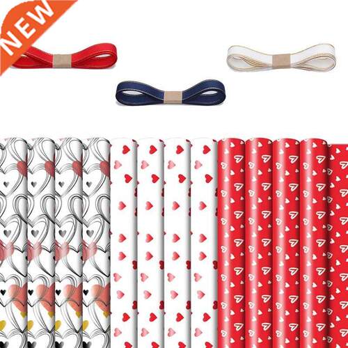 Love Heart Wrapping Paper Sheets Set Of 12,Valentine's D