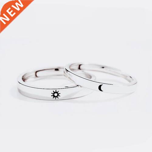 2 Pieces/Set Silver Color Couple Rings Fashion Wedding Bride