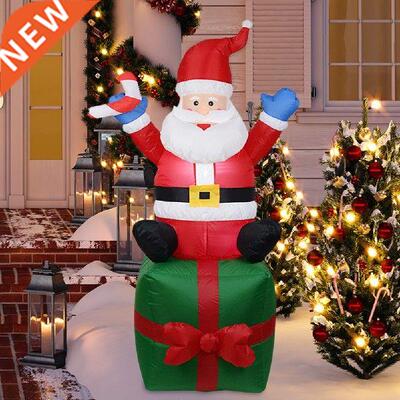 Christmas Inflatable Model Santa The Green Gift Bag with