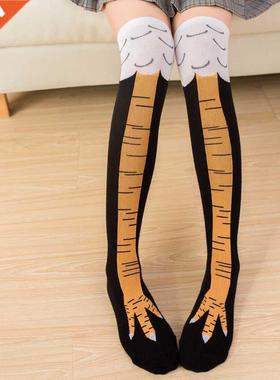 Chicken Paws stockings Women Long Socks Leg Warmers Funny Ca