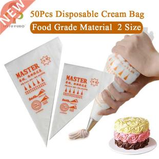50pcs Disposable Piping Bag Pastry Bag Icing Piping Cake Cup