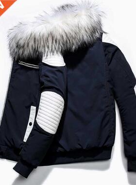 2021 New Men Winter Jackets Thicken Warm Fur Hooded Parkas H