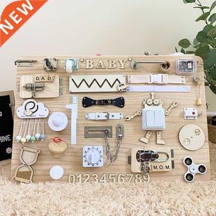 Baby Busy Board DIY Accessories Montessori Toys Kids Wood Ch