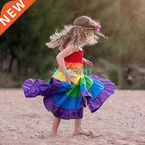 Newborn Kids Baby irls Rainbow Paeant Party Party Weddin