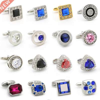 Free Shipping Crystal Cufflinks 28 Stone Designs Hotsale Cop