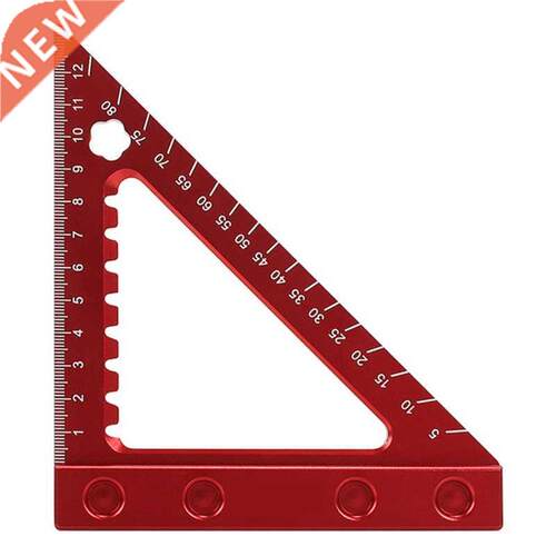 6In/150mm 90° Triangle Ruler Aluminum Alloy Dual Scale R