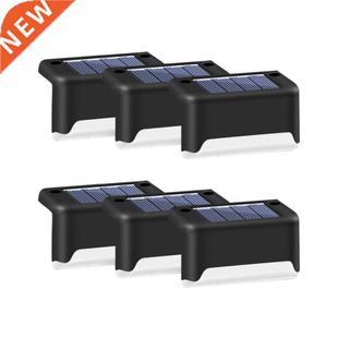 6Pcs Solar Wall Light Garden Courtyard Stairs Outdoor Led Fe
