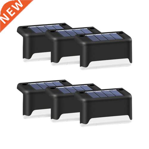 6Pcs Solar Wall Light Garden Courtyard Stairs Outdoor Led Fe
